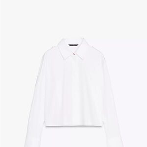Cropped Poplin Shirt Zara